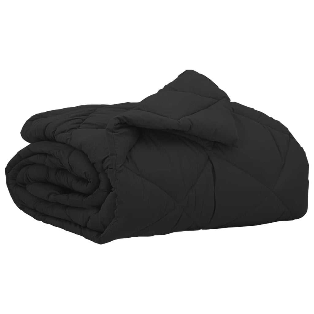 Sommerdecke Schwarz 200 x 155 cm Mikrofaser