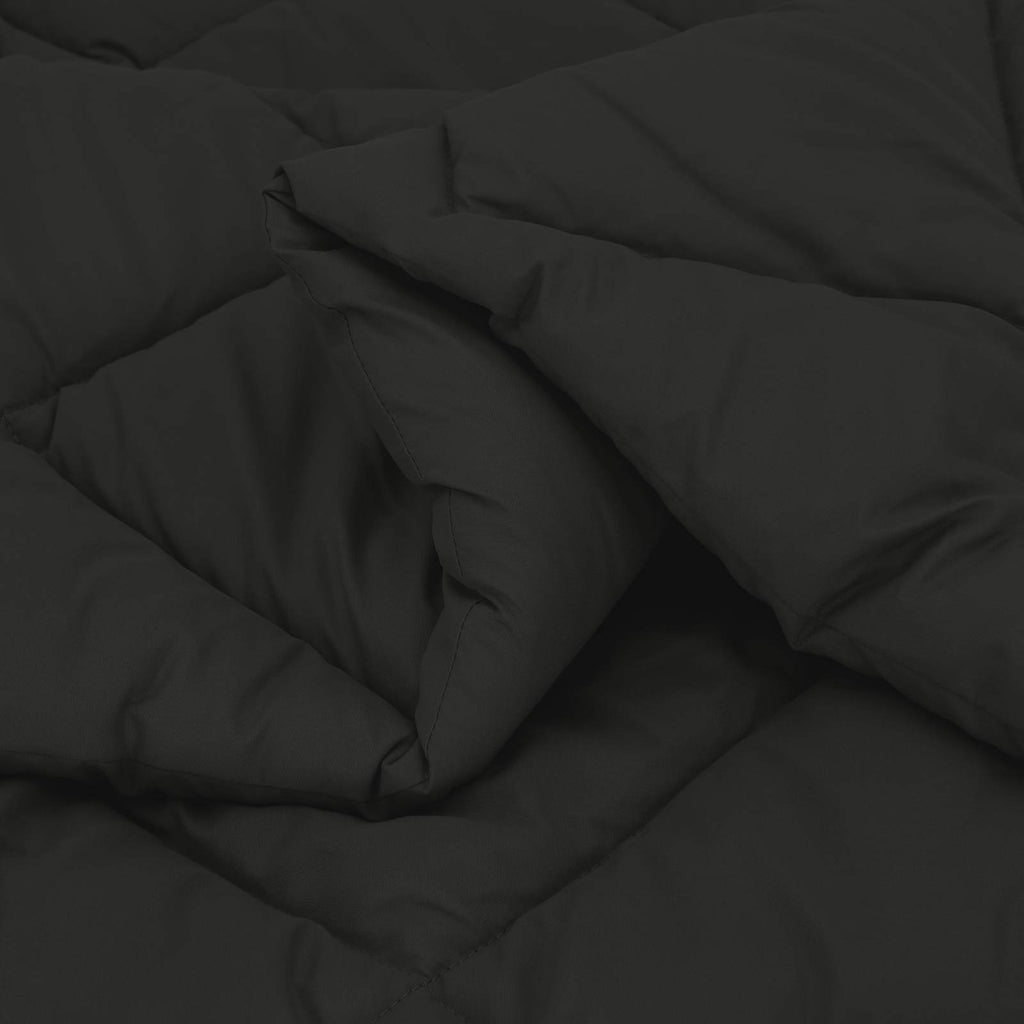 Sommerdecke Schwarz 240 x 200 cm Mikrofaser