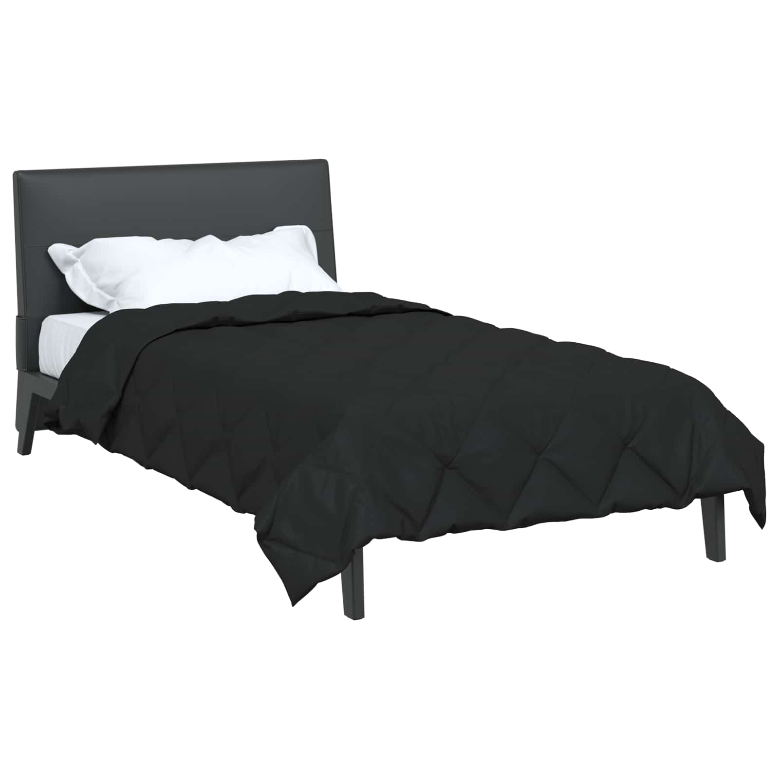 Sommerdecke Schwarz 220 x 140 cm Mikrofaser
