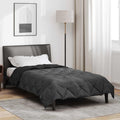 Sommerdecke Schwarz und Anthrazit 220 x 135 cm Mikrofaser