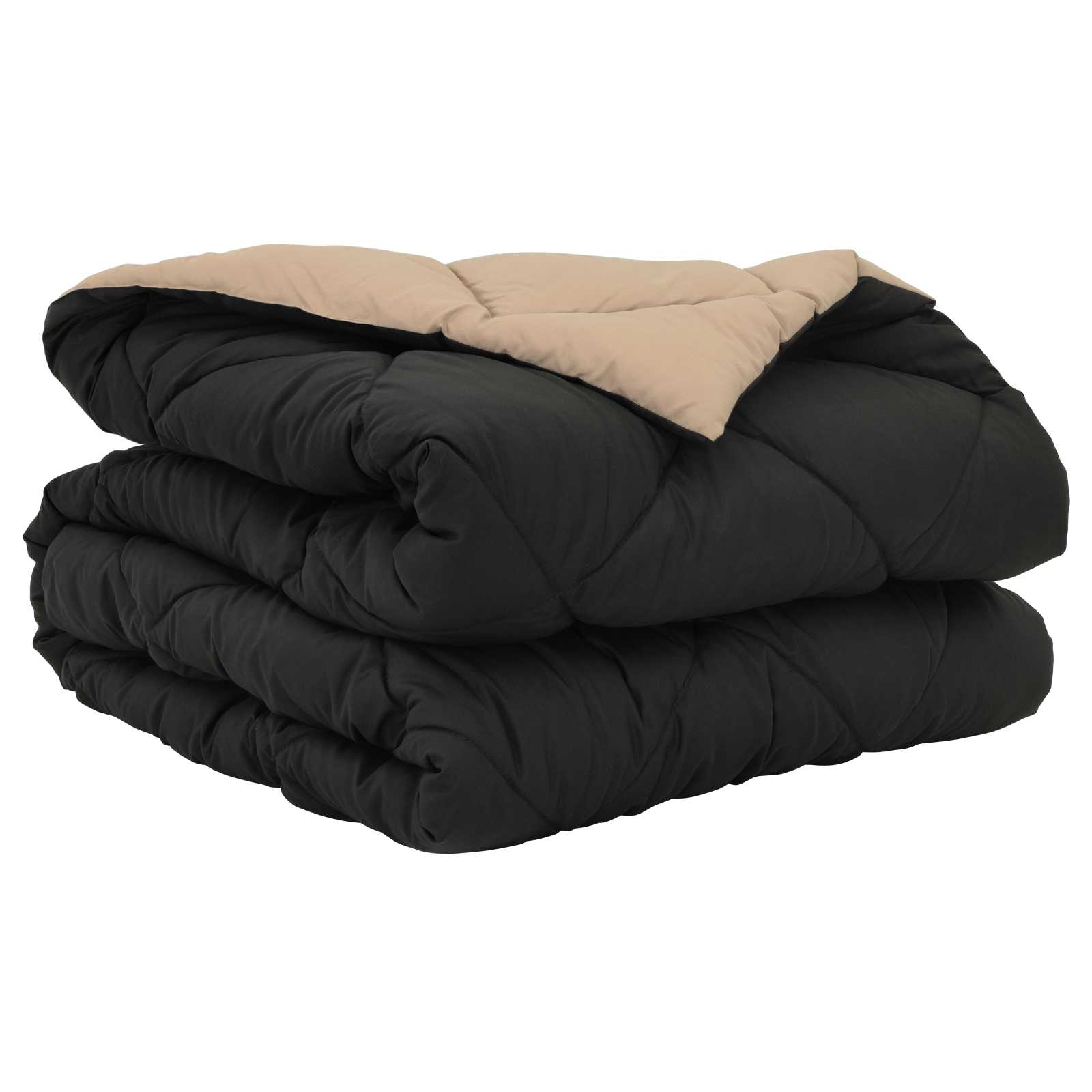 Sommerdecke Schwarz und Taupe 220 x 135 cm Mikrofaser