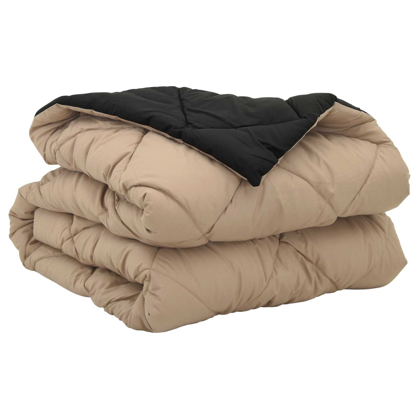Sommerdecke Schwarz und Taupe 220 x 135 cm Mikrofaser