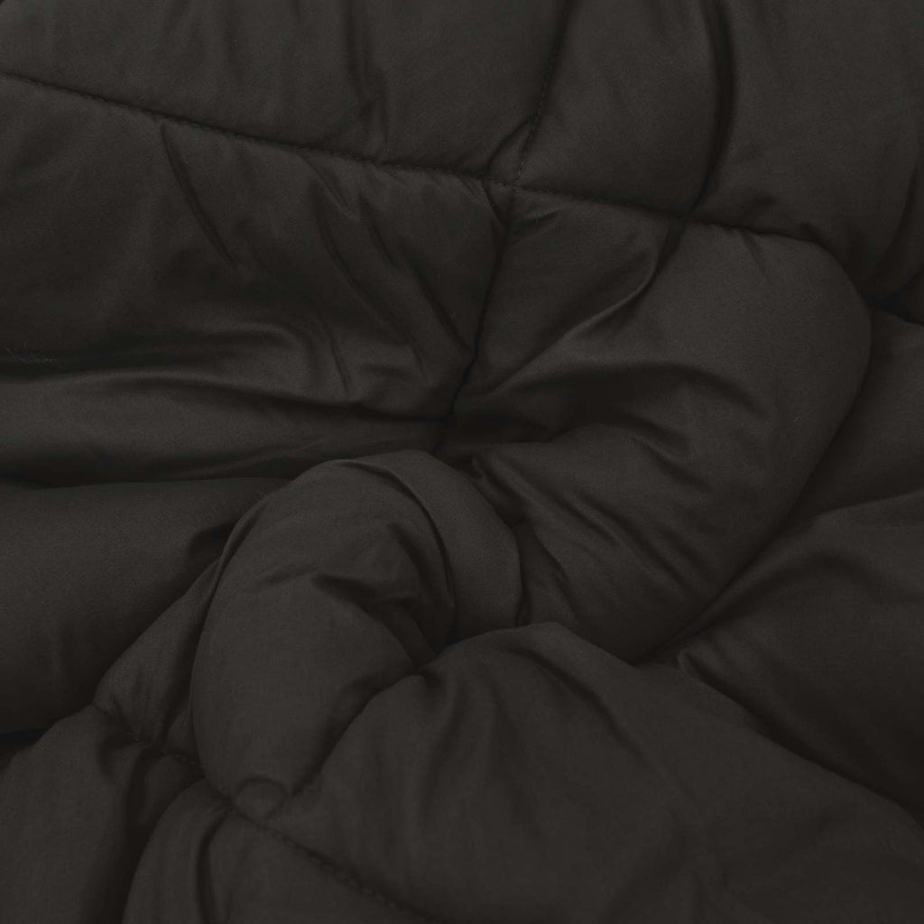 Sommerdecke Schwarz und Taupe 220 x 140 cm Mikrofaser