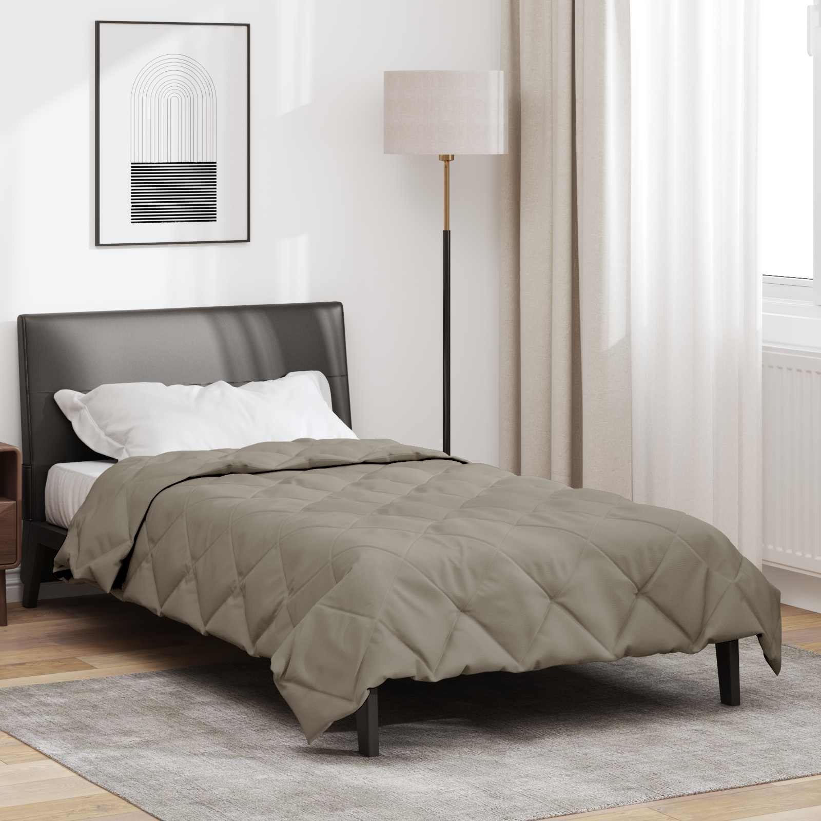 Sommerdecke Hellgrau 220 x 140 cm Mikrofaser