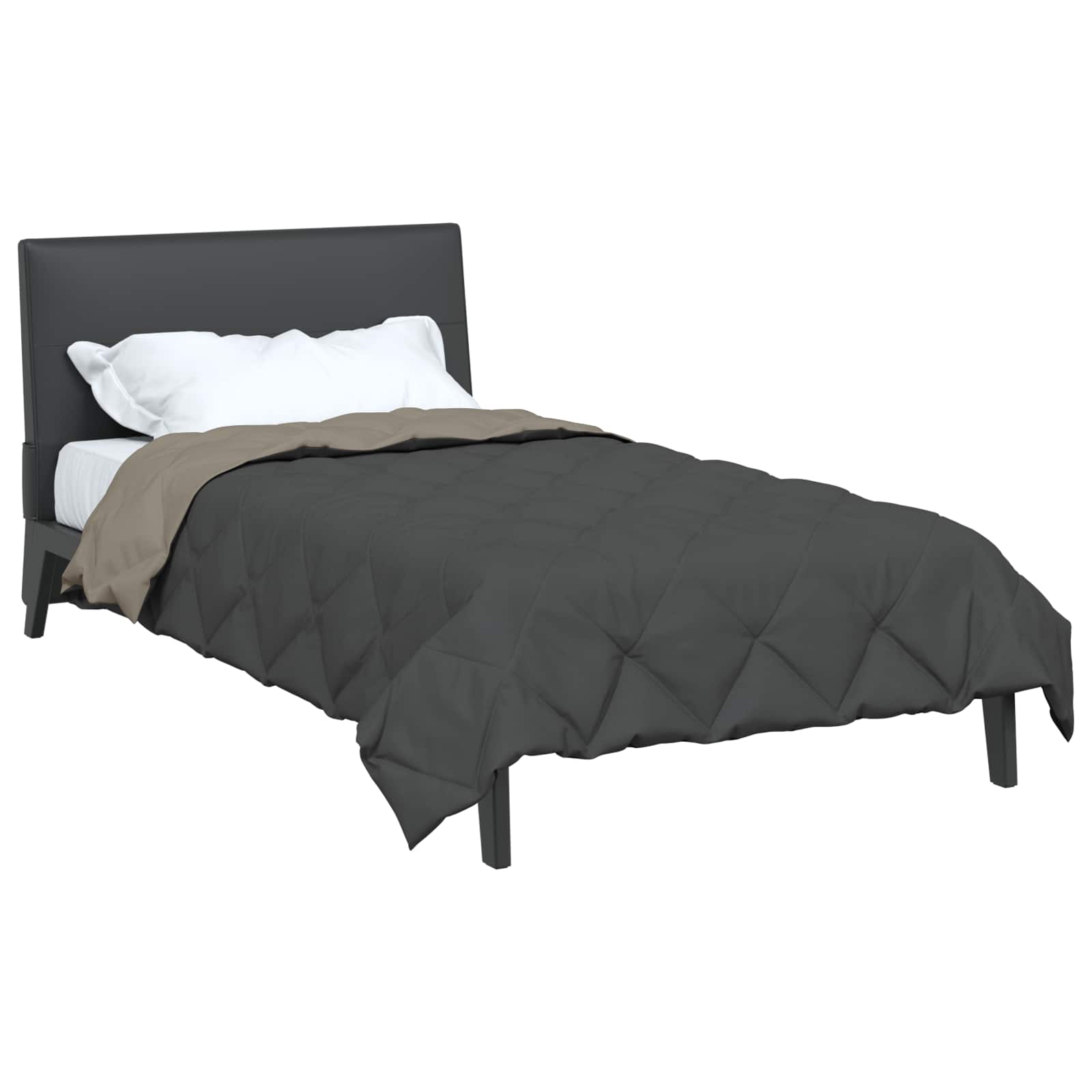 Sommerdecke Hellgrau und Anthrazit 220 x 155 cm Mikrofaser
