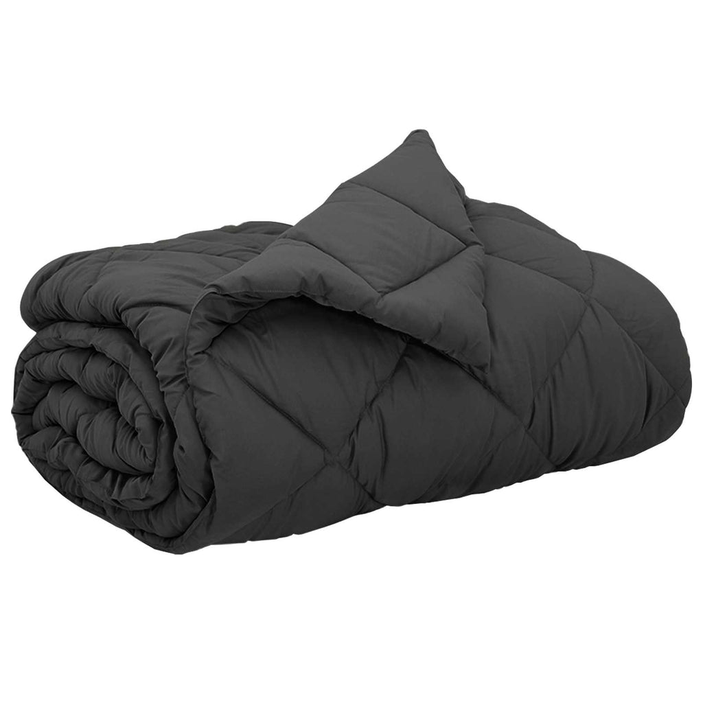 Ganzjahresbettdecke Anthrazit 220 x 240 cm Mikrofaser