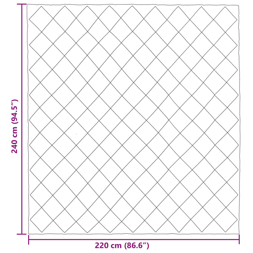 Ganzjahresbettdecke Anthrazit 220 x 240 cm Mikrofaser
