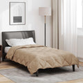 Ganzjahresbettdecke Taupe 155 x 200 cm Mikrofaser
