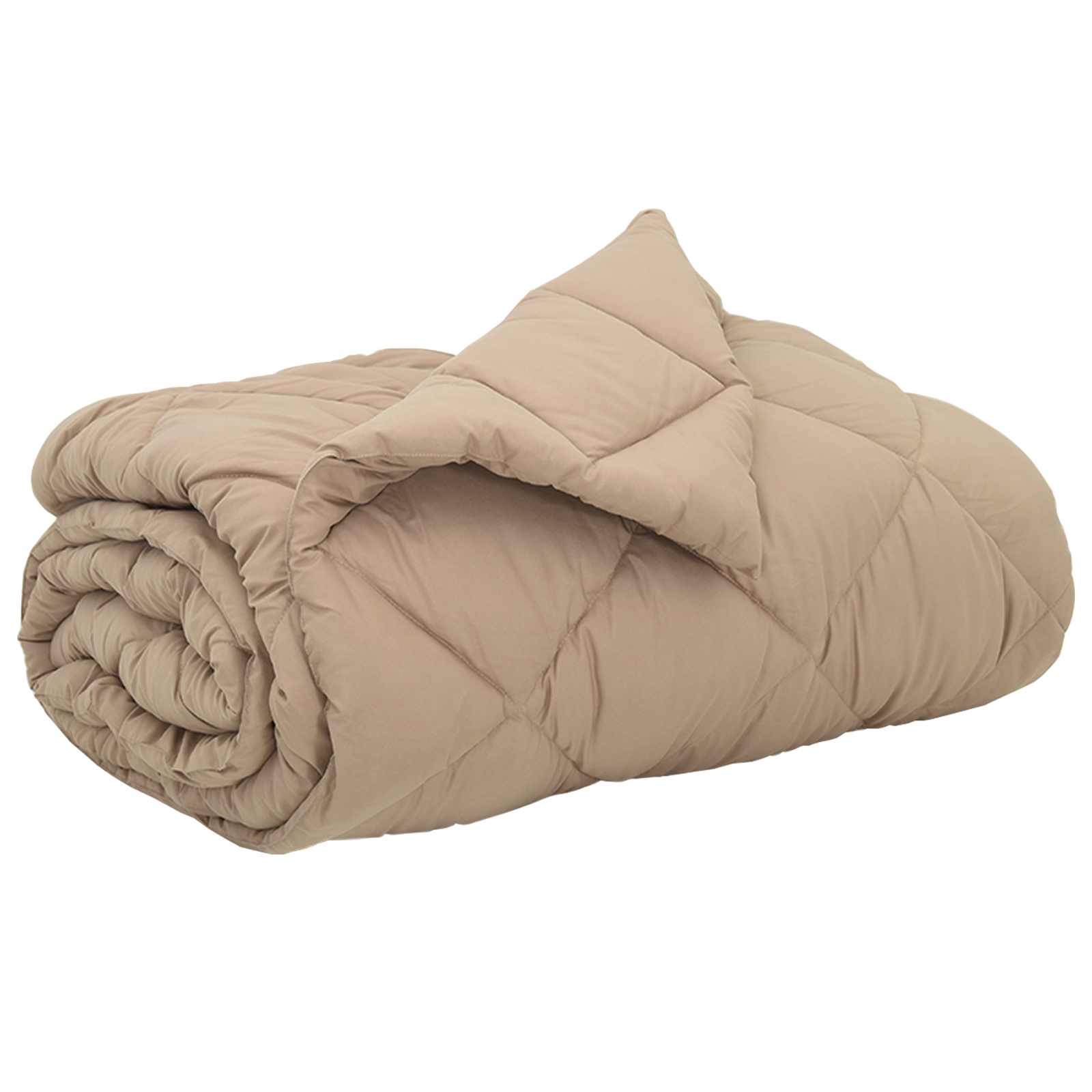 Ganzjahresbettdecke Taupe 200 x 240 cm Mikrofaser