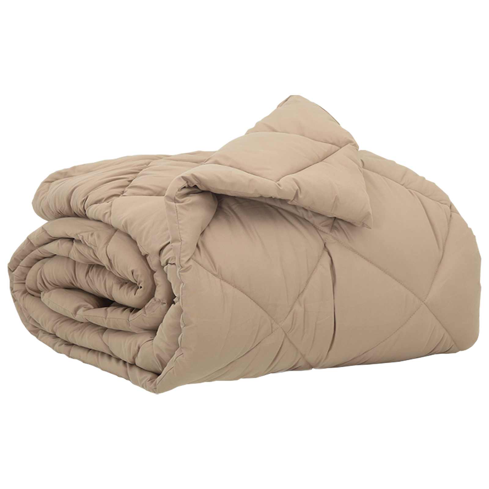 Ganzjahresbettdecke Taupe 135 x 220 cm Mikrofaser