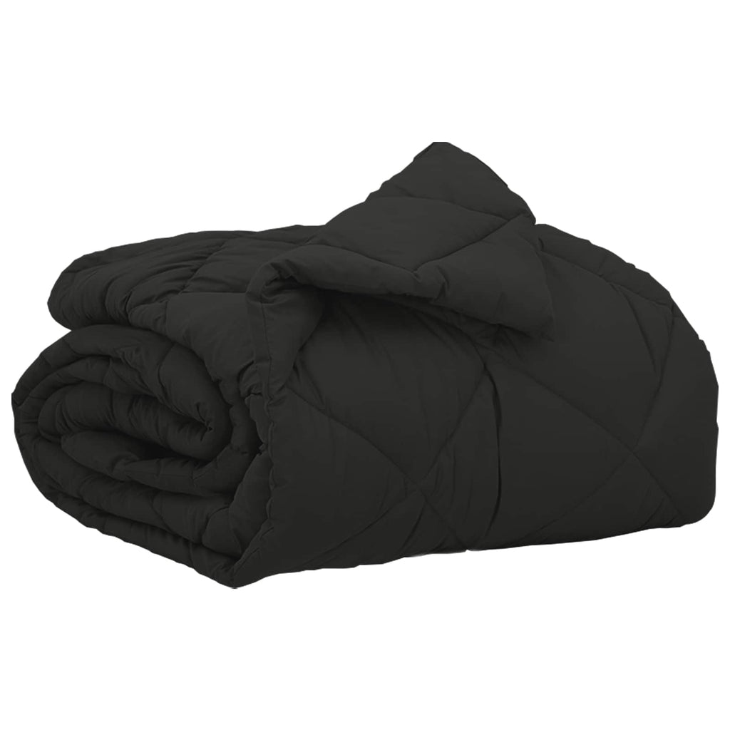 Ganzjahresbettdecke Schwarz 135 x 220 cm Mikrofaser