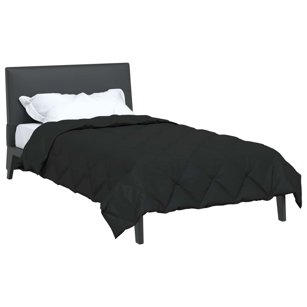Ganzjahresbettdecke Schwarz 135 x 220 cm Mikrofaser