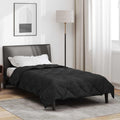 Ganzjahresbettdecke Schwarz 155 x 220 cm Mikrofaser