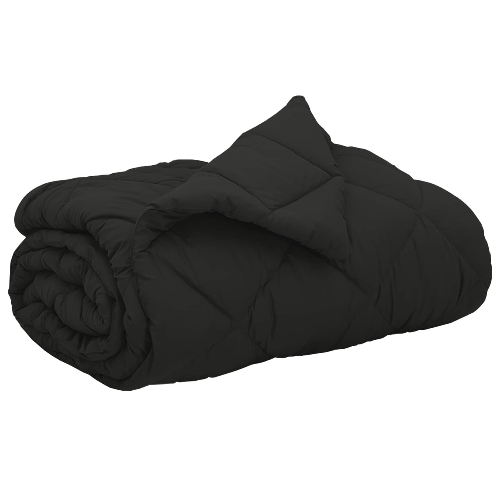 Ganzjahresbettdecke Schwarz 200 x 220 cm Mikrofaser
