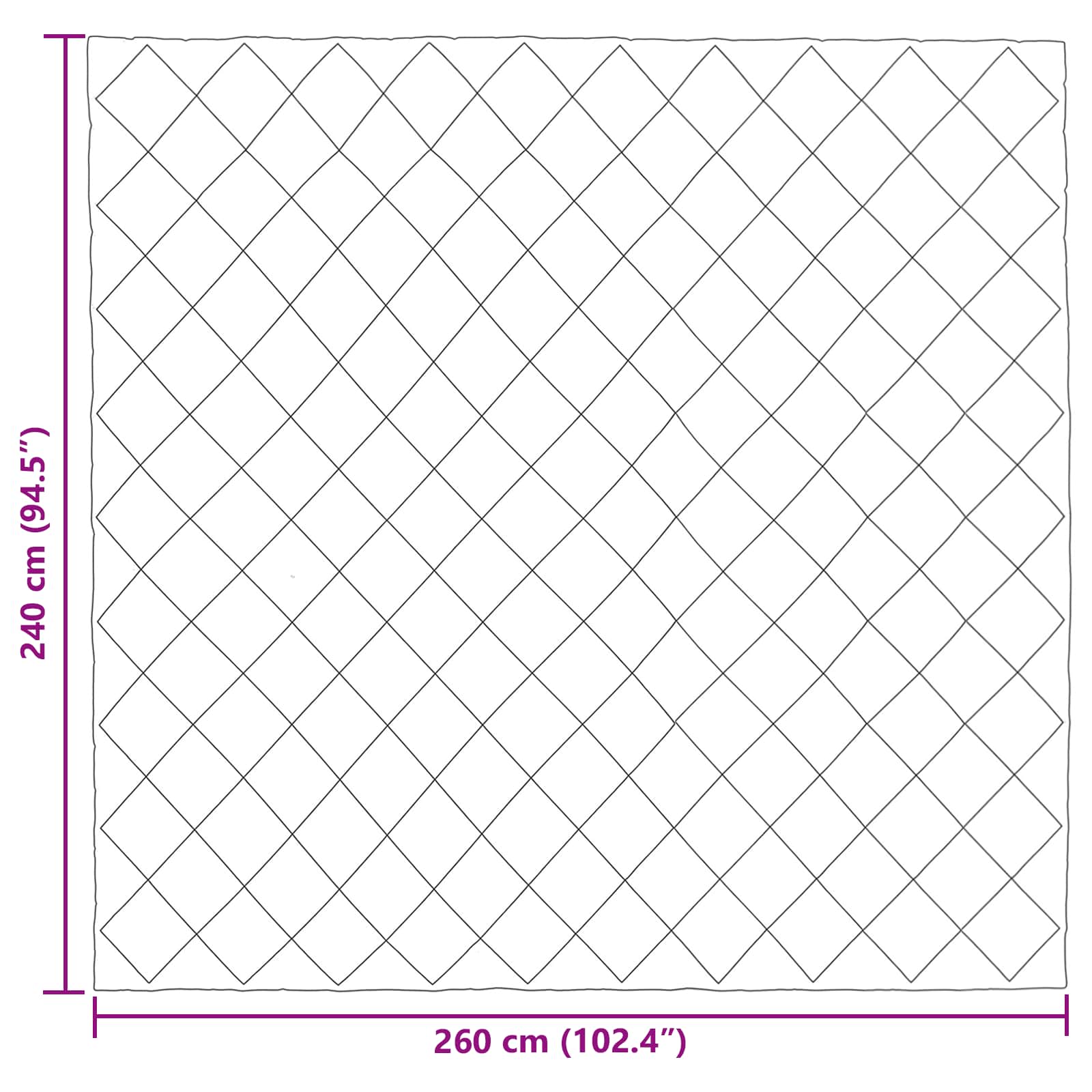Winterbettdecke Anthrazit 240 x 260 cm Mikrofaser