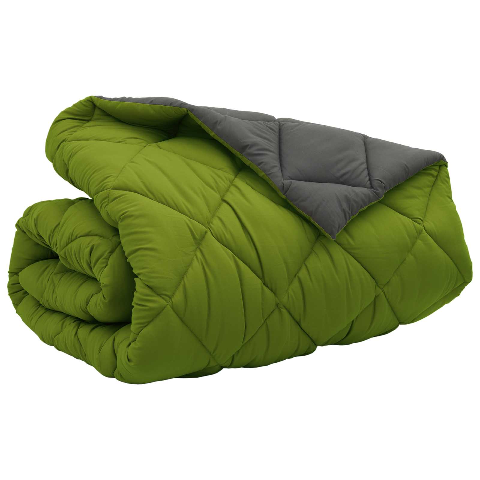 Winterbettdecke Grün und Anthrazit 200 x 200 cm Mikrofaser