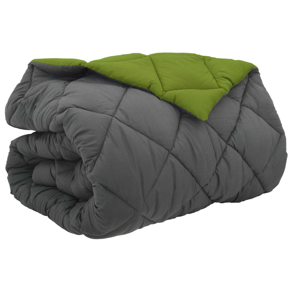 Winterbettdecke Grün und Anthrazit 200 x 240 cm Mikrofaser
