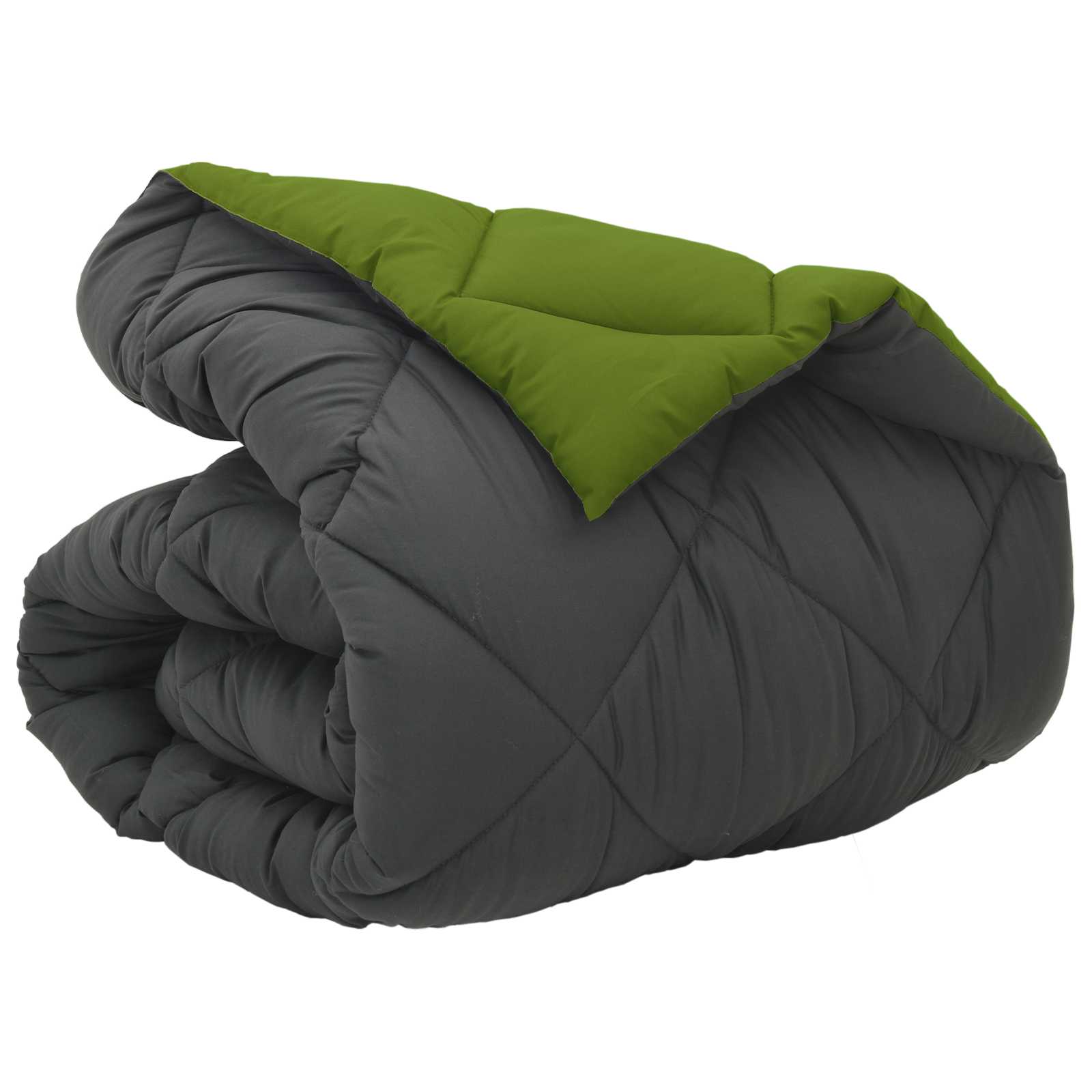 Winterbettdecke Grün und Anthrazit 155 x 220 cm Mikrofaser