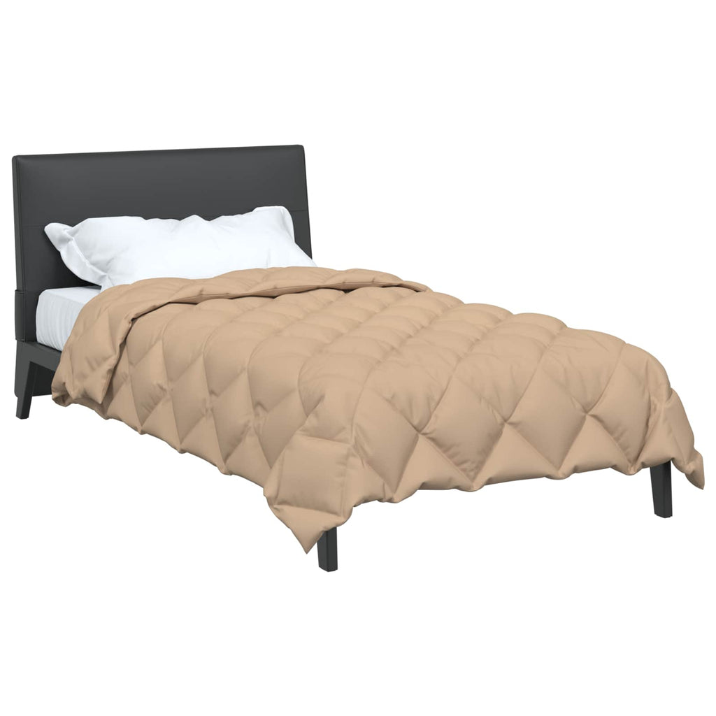 Winterbettdecke Taupe 140 x 200 cm Mikrofaser
