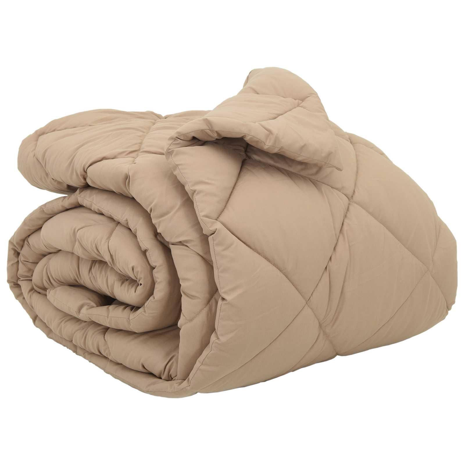 Winterbettdecke Taupe 200 x 220 cm Mikrofaser