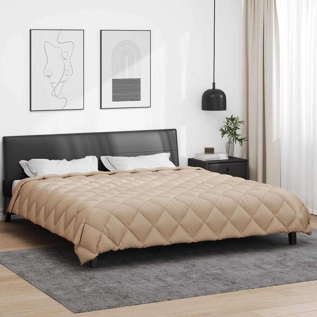 Winterbettdecke Taupe 220 x 240 cm Mikrofaser