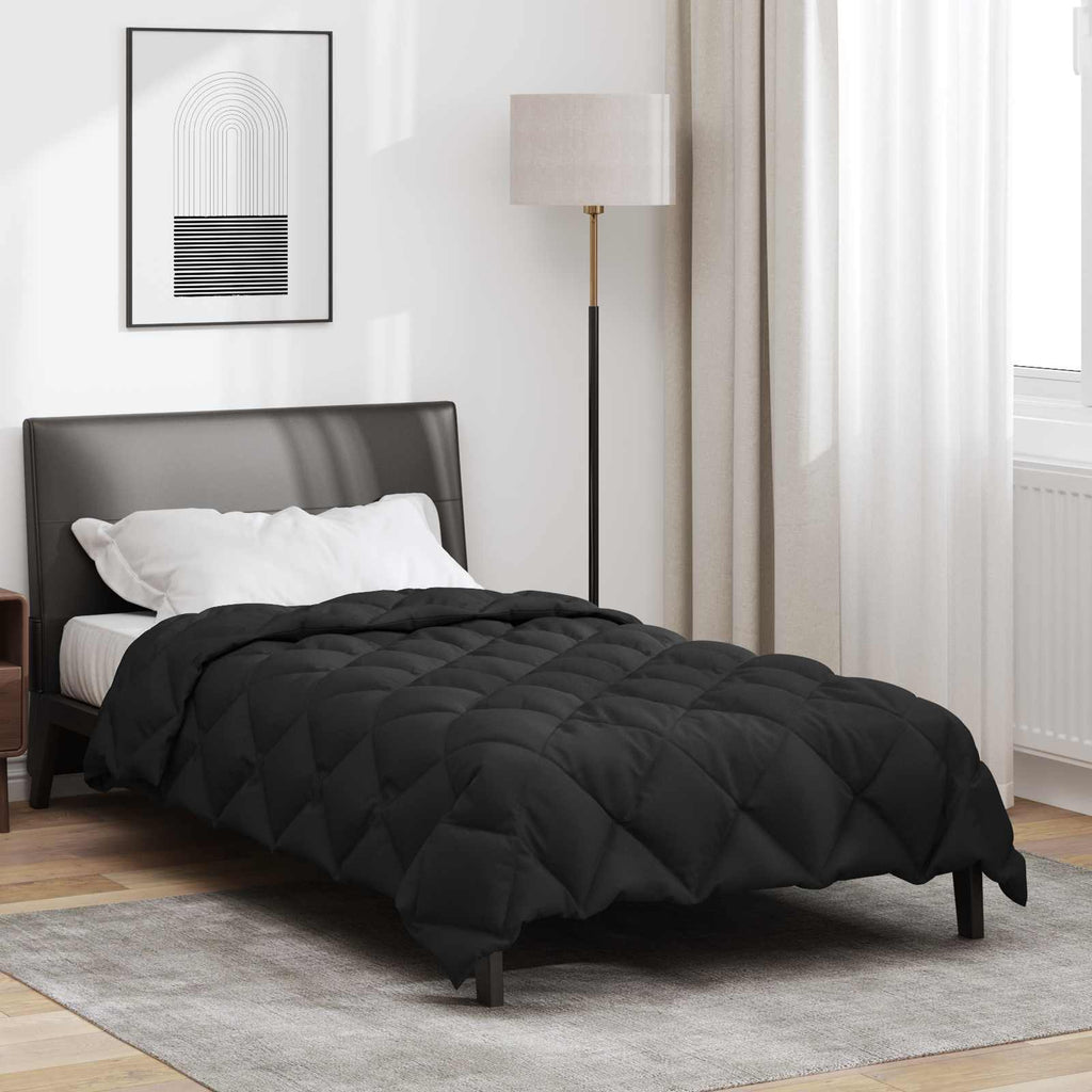 Winterbettdecke Schwarz 135 x 200 cm Mikrofaser