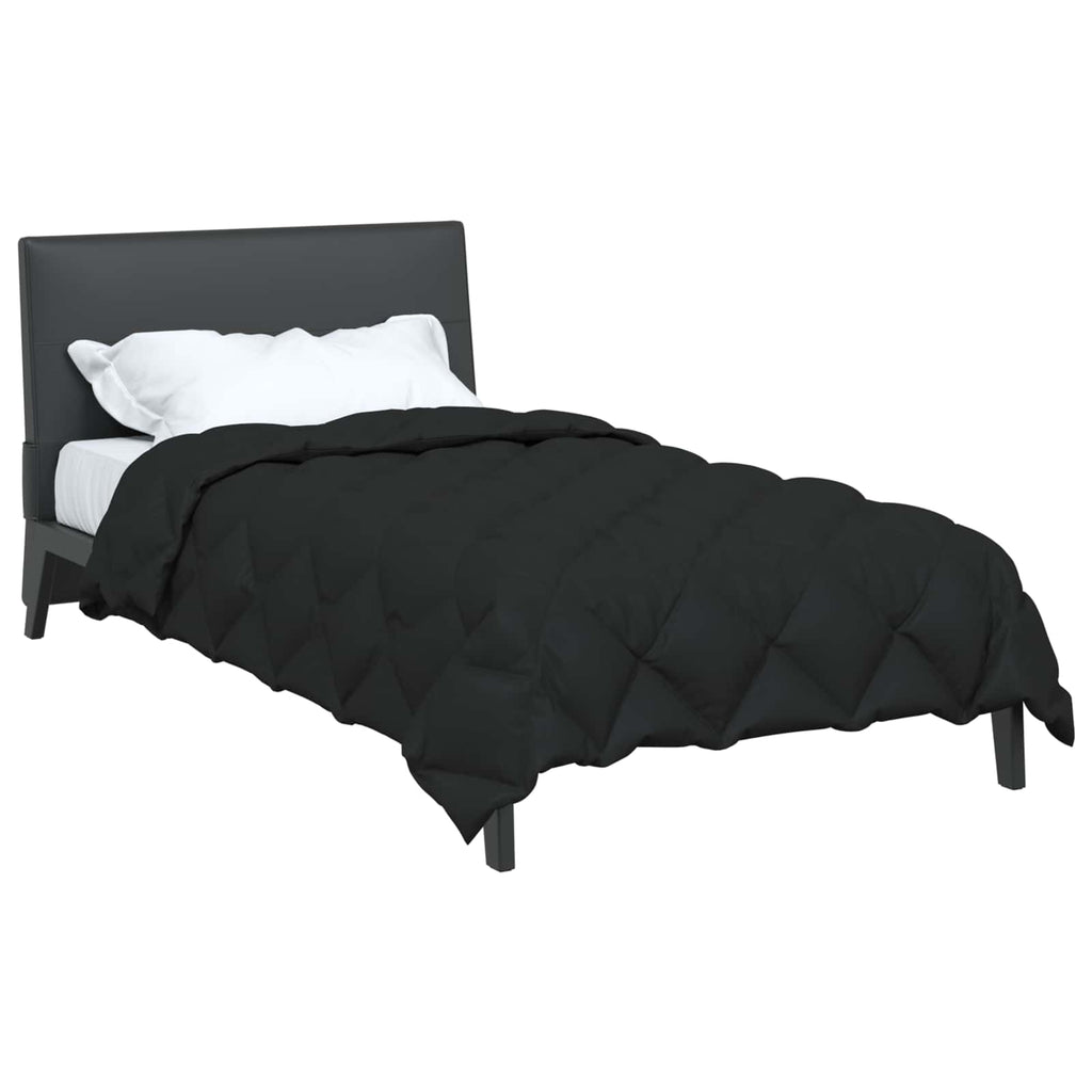Winterbettdecke Schwarz 135 x 200 cm Mikrofaser