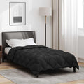 Winterbettdecke Schwarz 155 x 220 cm Mikrofaser