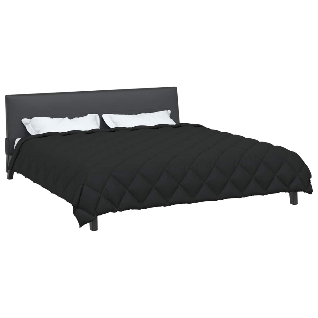 Winterbettdecke Schwarz 200 x 200 cm Mikrofaser