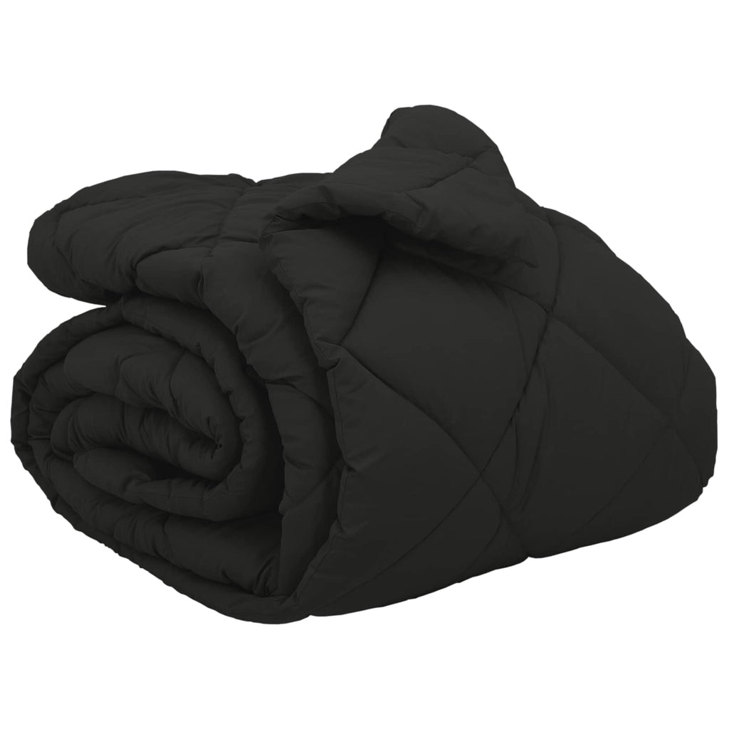 Winterbettdecke Schwarz 200 x 240 cm Mikrofaser