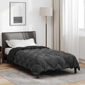 Winterbettdecke Schwarz und Anthrazit 135 x 200 cm Mikrofaser