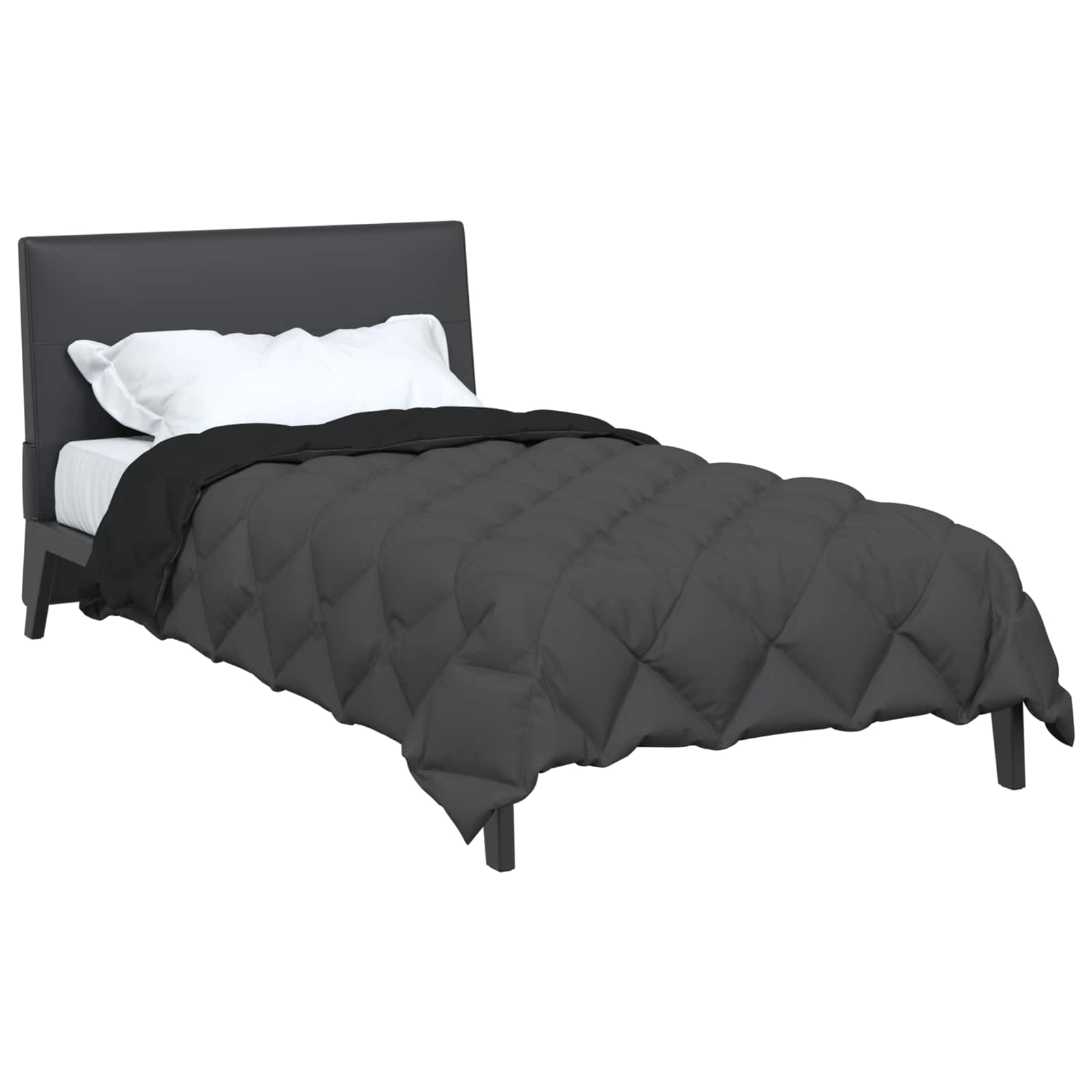 Winterbettdecke Schwarz und Anthrazit 140 x 200 cm Mikrofaser