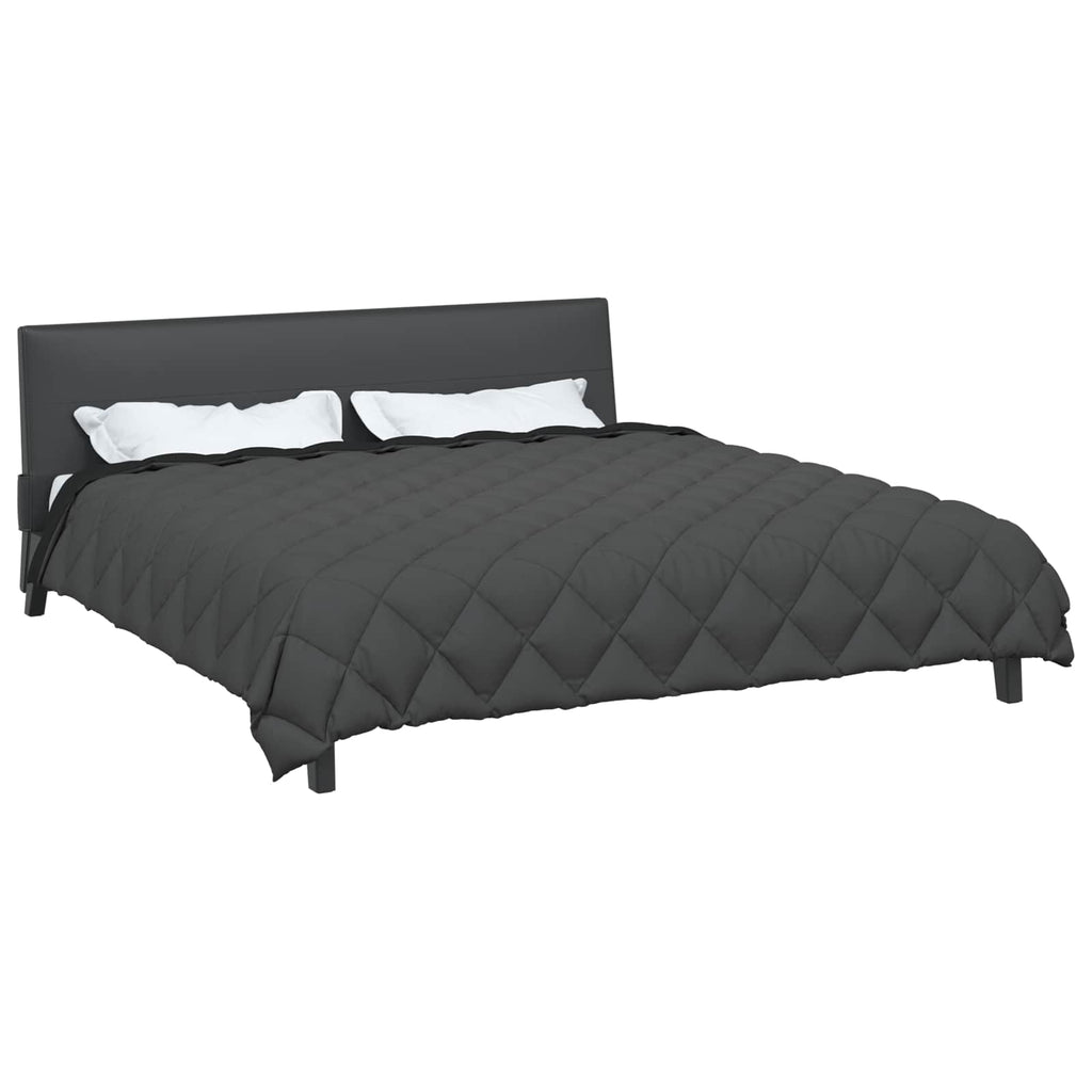 Winterbettdecke Schwarz und Anthrazit 200 x 200 cm Mikrofaser