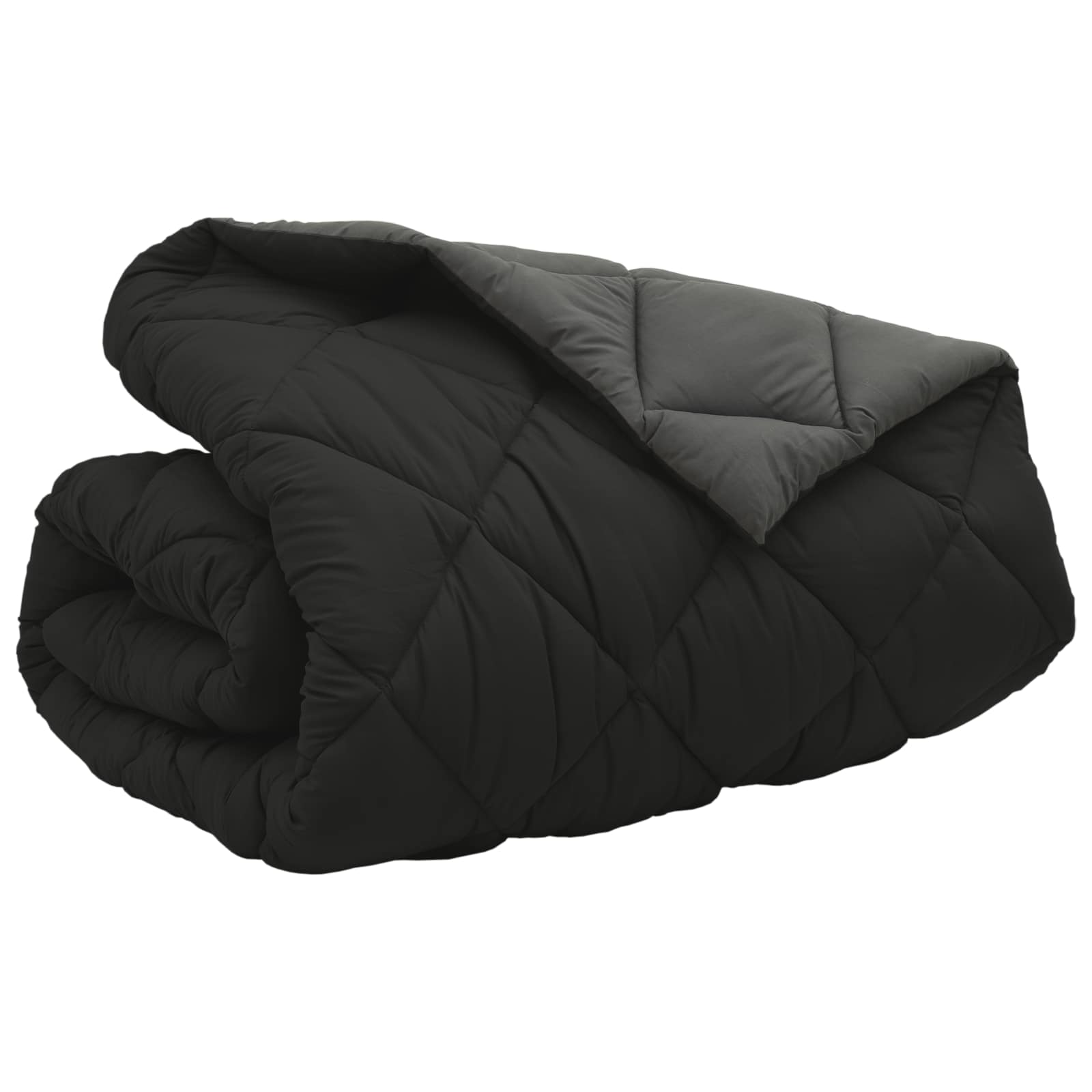 Winterbettdecke Schwarz und Anthrazit 200 x 240 cm Mikrofaser