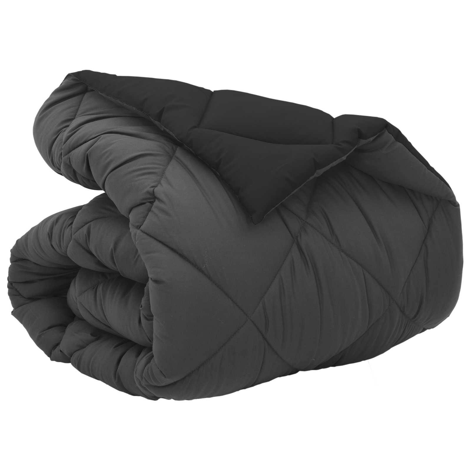 Winterbettdecke Schwarz und Anthrazit 135 x 220 cm Mikrofaser