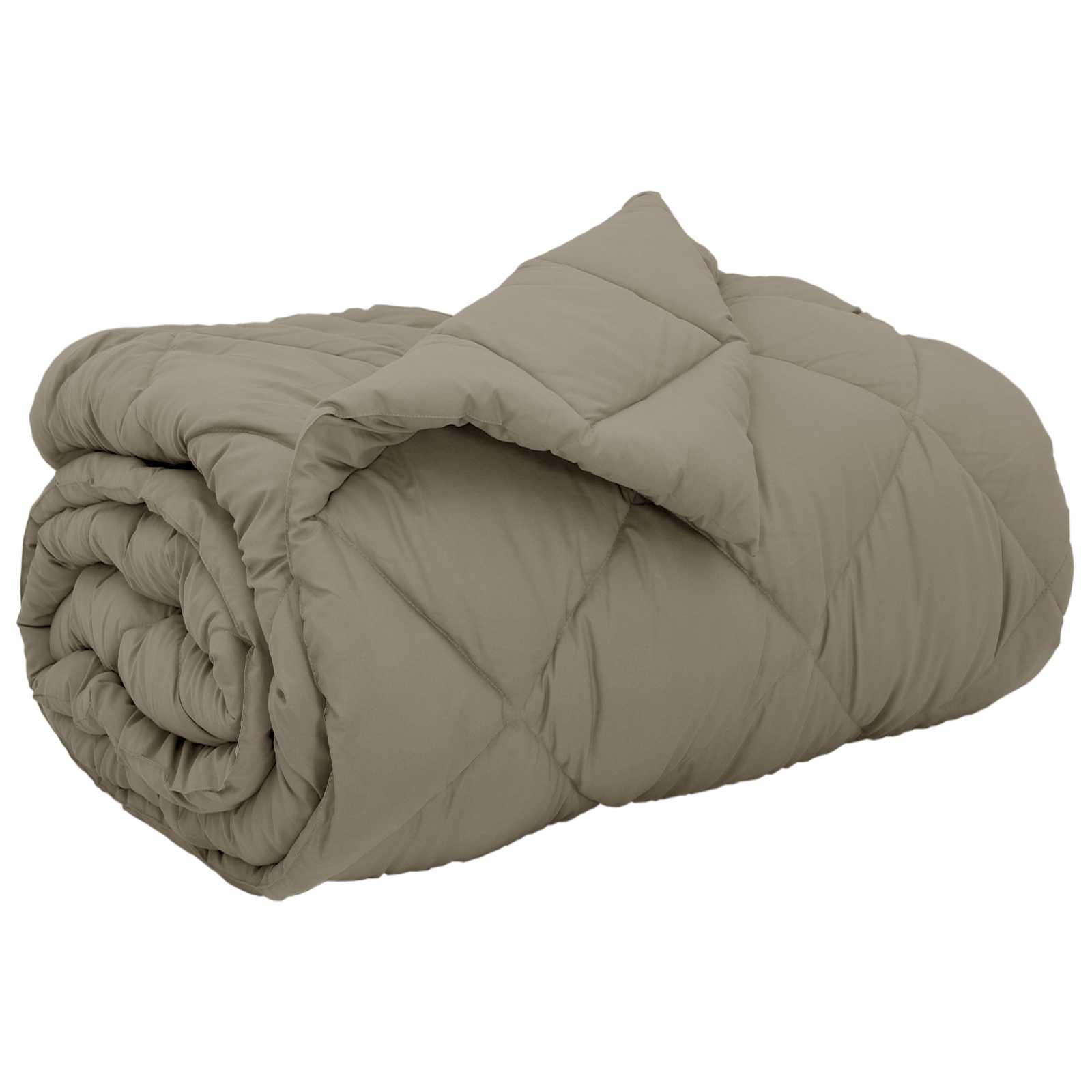 Winterbettdecke Hellgrau 140 x 200 cm Mikrofaser