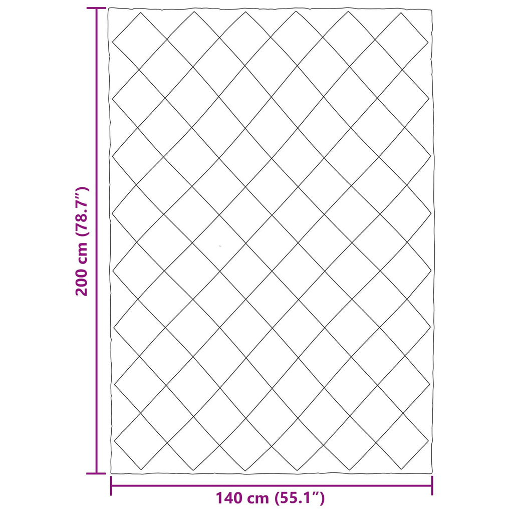Winterbettdecke Hellgrau 140 x 200 cm Mikrofaser