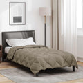 Winterbettdecke Hellgrau 135 x 220 cm Mikrofaser