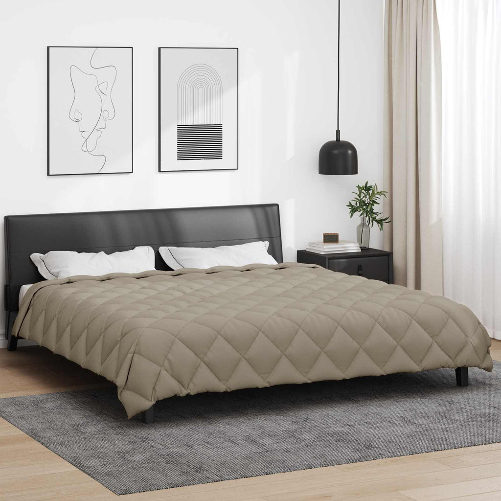 Winterbettdecke Hellgrau 220 x 260 cm Mikrofaser
