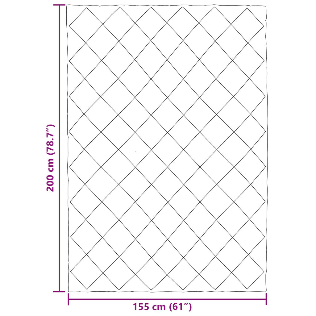 Winterbettdecke Hellgrau und Anthrazit 155 x 220 cm Mikrofaser