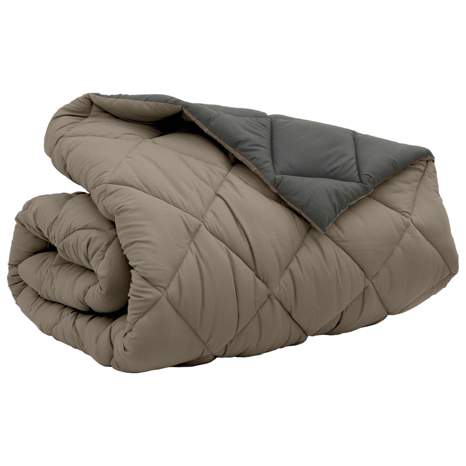 Winterbettdecke Hellgrau und Anthrazit 220 x 260 cm Mikrofaser