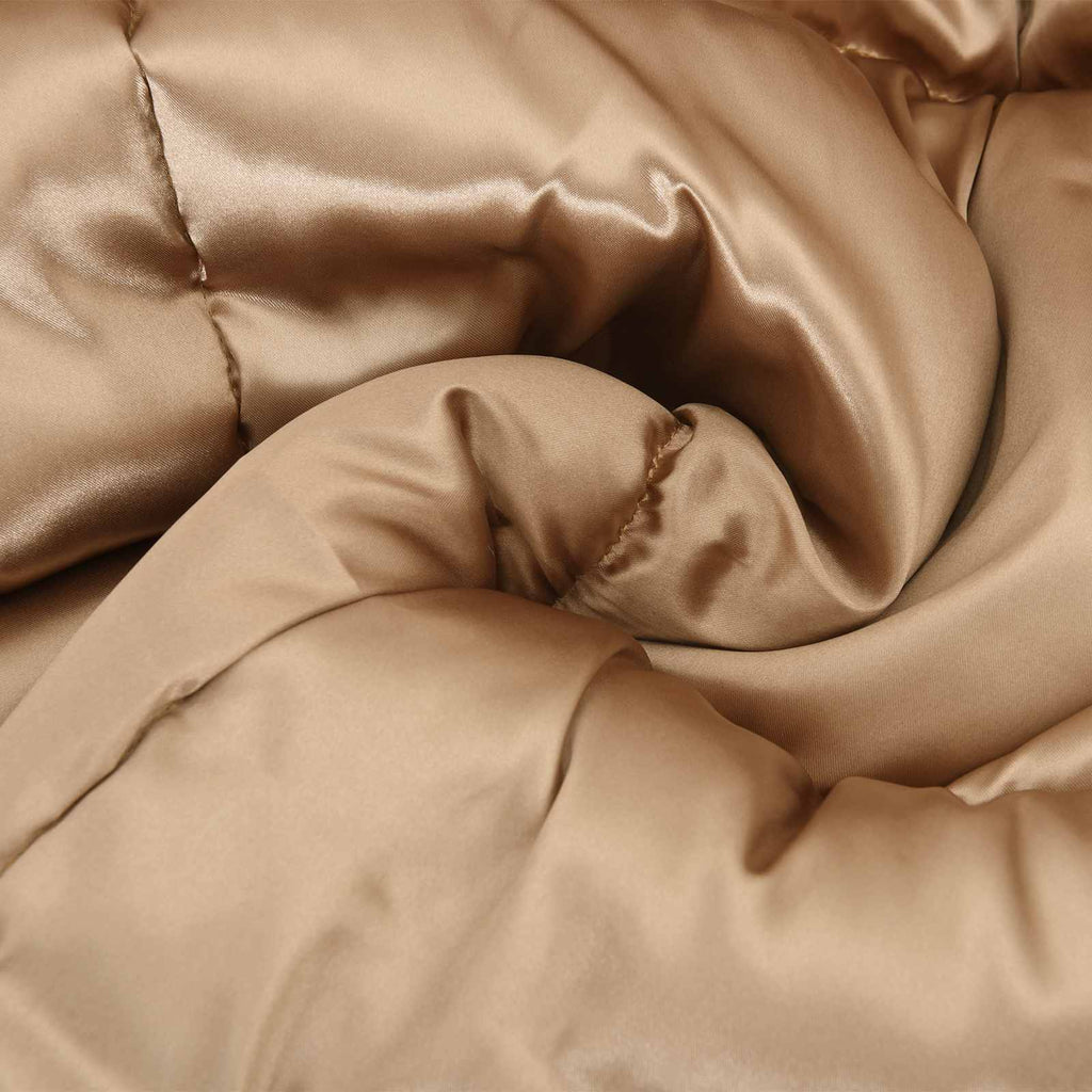 Sommerdecke Gold 200 x 200 cm Satin und Mikrofaser