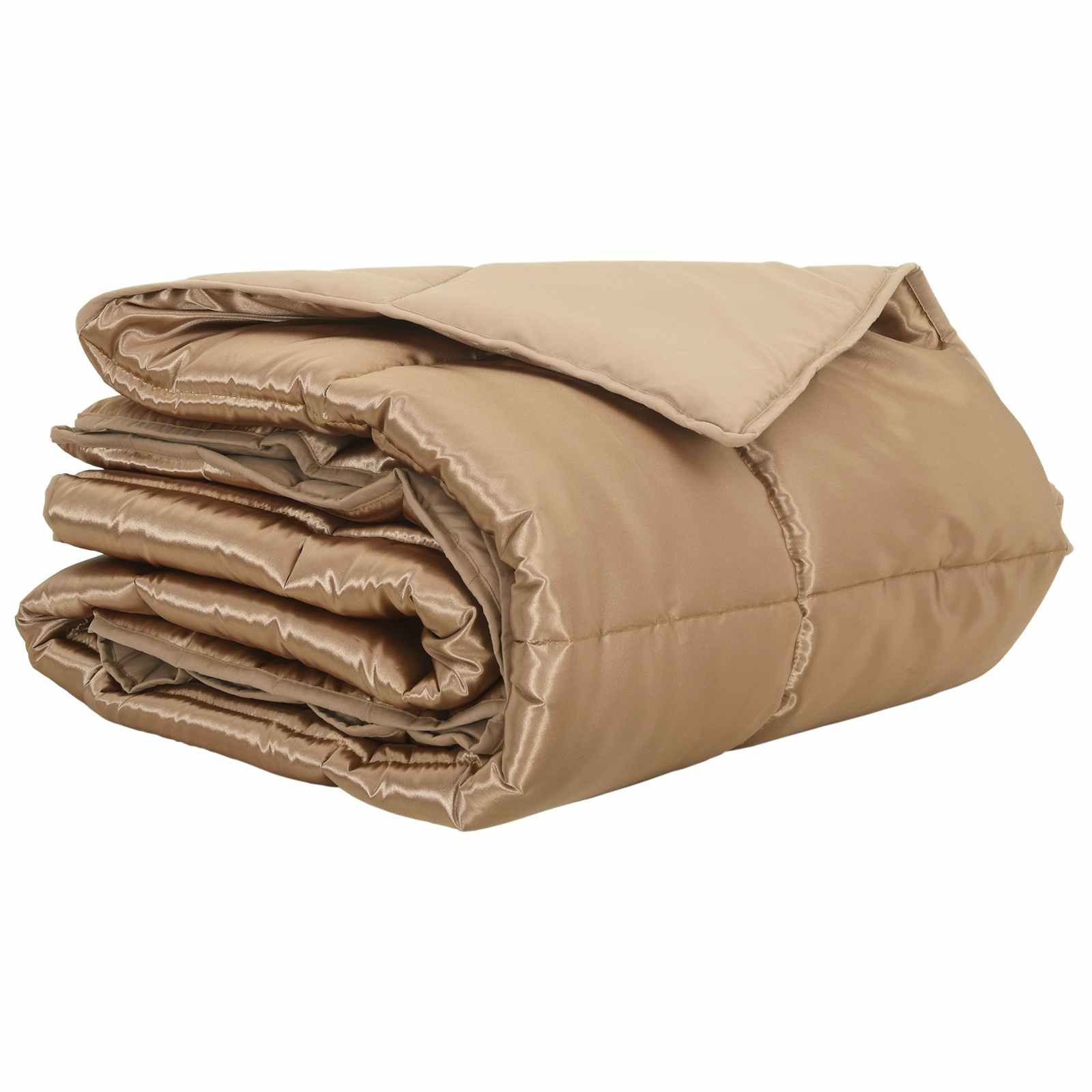 Sommerdecke Gold 155 x 220 cm Satin und Mikrofaser