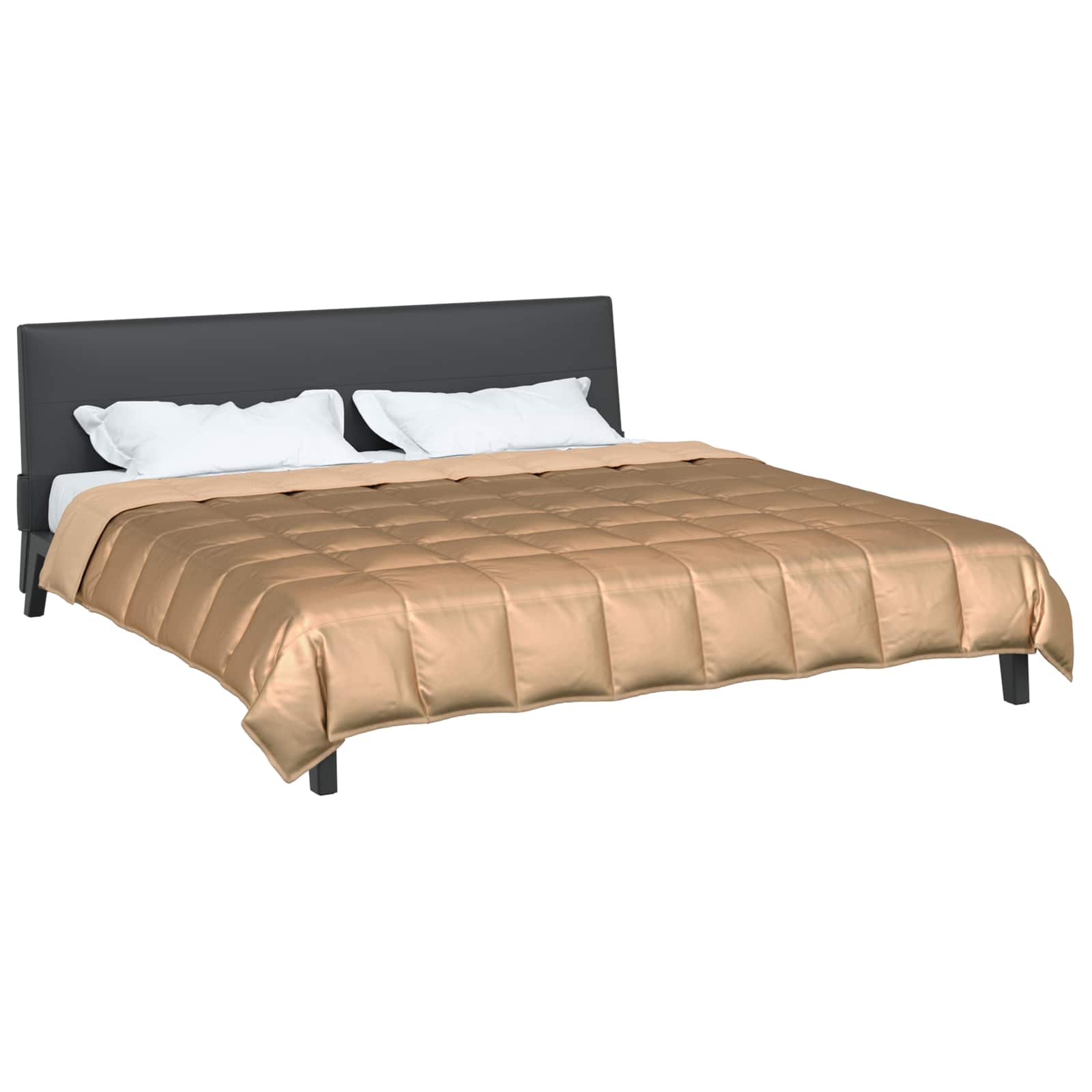 Sommerdecke Gold 200 x 220 cm Satin und Mikrofaser
