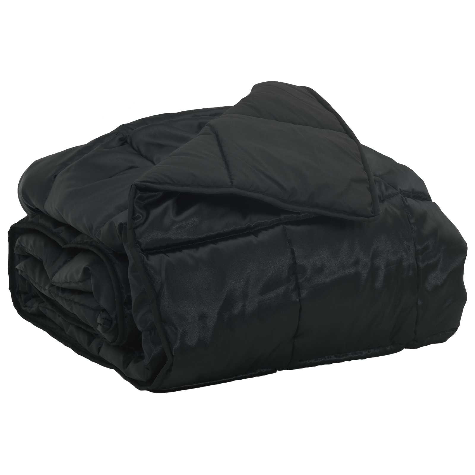 Sommerdecke Schwarz 140 x 220 cm Satin und Mikrofaser