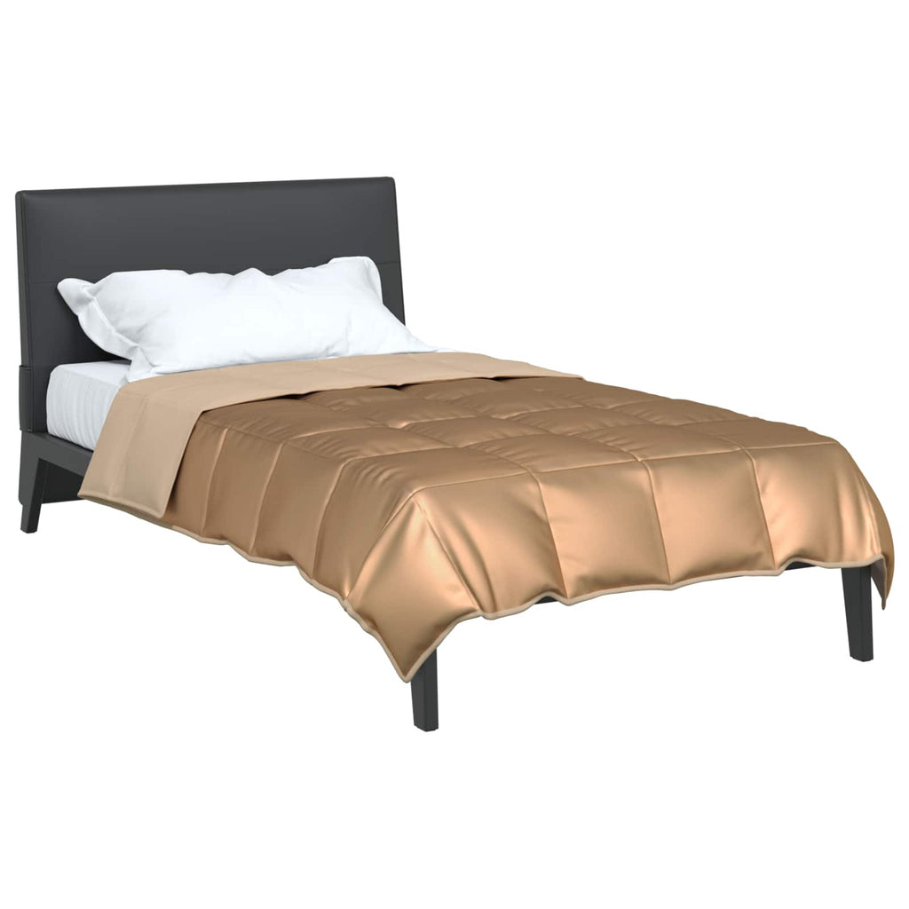 Ganzjahresbettdecke Gold 135 x 220 cm Satin und Mikrofaser
