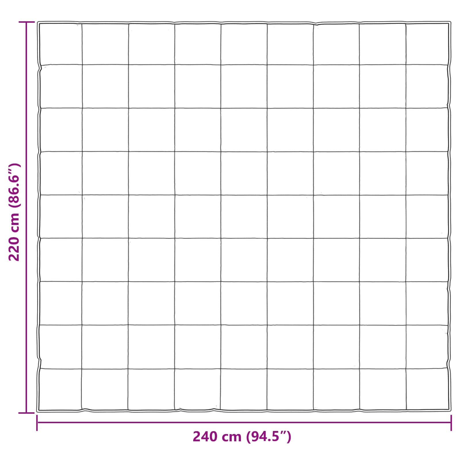 Ganzjahresbettdecke Gold 220 x 240 cm Satin und Mikrofaser