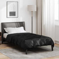 Ganzjahresbettdecke Schwarz 135 x 200 cm Satin und Mikrofaser
