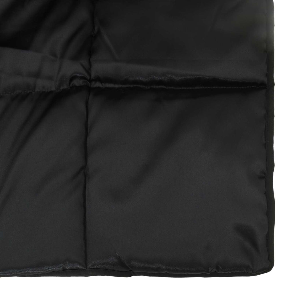 Ganzjahresbettdecke Schwarz 140 x 200 cm Satin und Mikrofaser