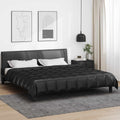 Ganzjahresbettdecke Schwarz 200 x 200 cm Satin und Mikrofaser